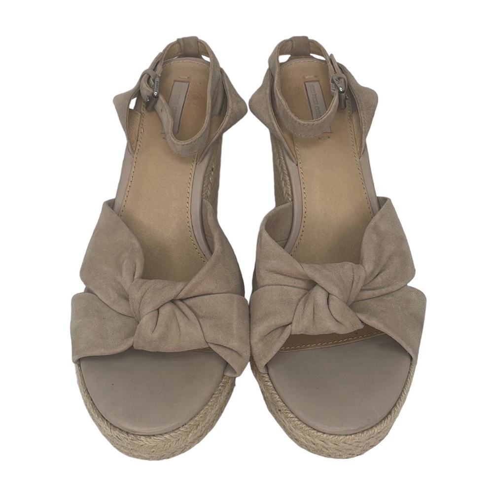 FRYE Sandals Wedges Espadrille Ankle Strap Jute Leather Open Toe Size 11